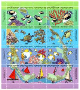 COCOS ISLAND 222f MH S/S SCV $11.00 BIN $4.50 MARINE LIFE - ALBUM PAGE STUCK BK