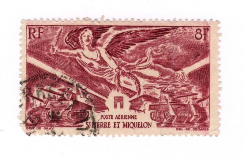 Saint Pierre and Miquelon #C8 Used - Stamp - CAT VALUE $1.75