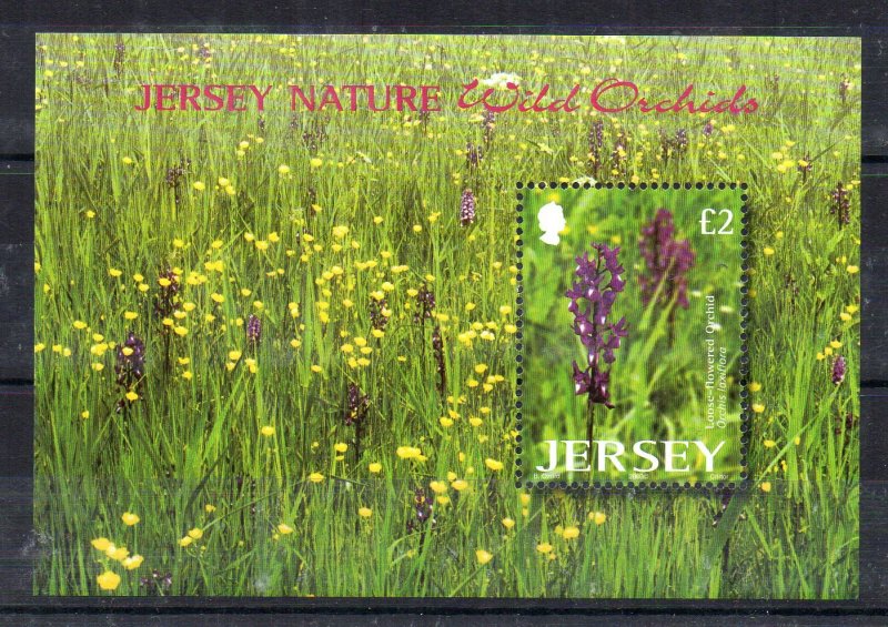 JERSEY - MINIATURE SHEET - FLOWERS - WILD ORCHIDS - 2003 -