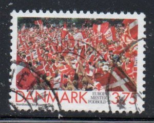 Denmark Sc 965 1992 Soceer Champions stamp  used