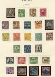 UNITED STATES SCOTT #551/573 1922/25 DEFINITIVES  F/VF USED