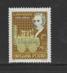 HUNGARY #2697  1981  GEORGE STEPHENSON    MINT  VF NH  O.G