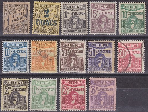 Tunisia Postage dues J1,J11,J20,J24,J26,J27 MH/U