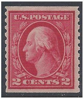 Scott 444 2c George Washington Coil Single 1914 Mint LH OG