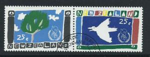 New Zealand SG 1393a se tenant pair Philatelic Bureau Cancel