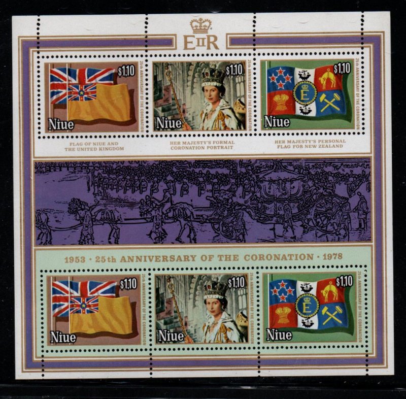 Niue Sc 221 1978 25th Anniversary Coronation QE II stamp sheet mint NH