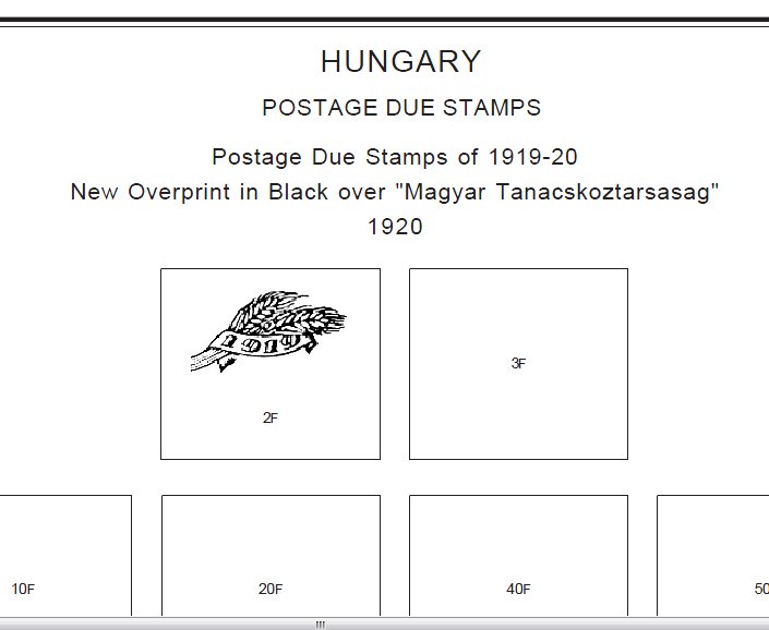 HUNGARY STAMP ALBUM PAGES 1871-2011 (741 PDF digital pages)