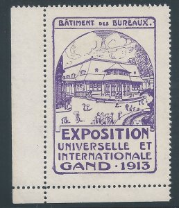 Ghent 1913 Universal and International Exposition, Belgium Poster Stamp