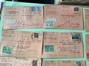 Belgium packet post receipts mostly 1938  11  item Ref A1974