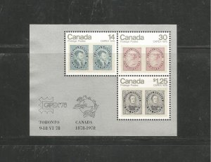 #756 a Souvenir sheet of 3