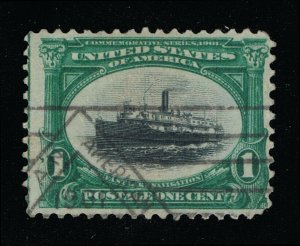 GENUINE SCOTT #294 USED WITH BARRY STRAIGHT LINE PAN-AMERICAN EXPO CANCEL #11765