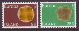 Iceland Sc 420-1 1970  Europa  stamp set mint NH