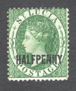 St. Lucia, Scott #19   F/VF, Unused, Queen Victoria, CV $37.50 ...... 6010219