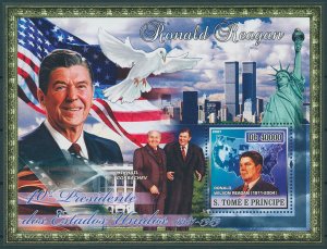 Sao Tome & Principe 2007 MNH US Presidents Stamps Ronald Reagan People 1v S/S