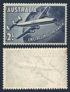 Australia C8, MNH-yellowish. ROUND WORLD air service, 1958. Super-Constellation.