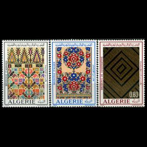 ALGERIA 1973 - Scott# 491-3 Embroideries Set of 3 NH