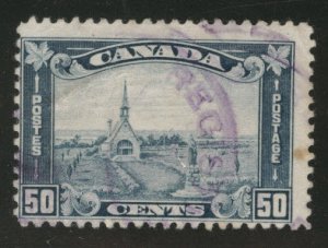 CANADA Scott 176 used 1930 50c Church stamp CV$10.00