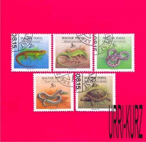 HUNGARY 1989 Nature Fauna Reptiles Amphibians Snakes Lizards Turtle 5v Sc3189-93