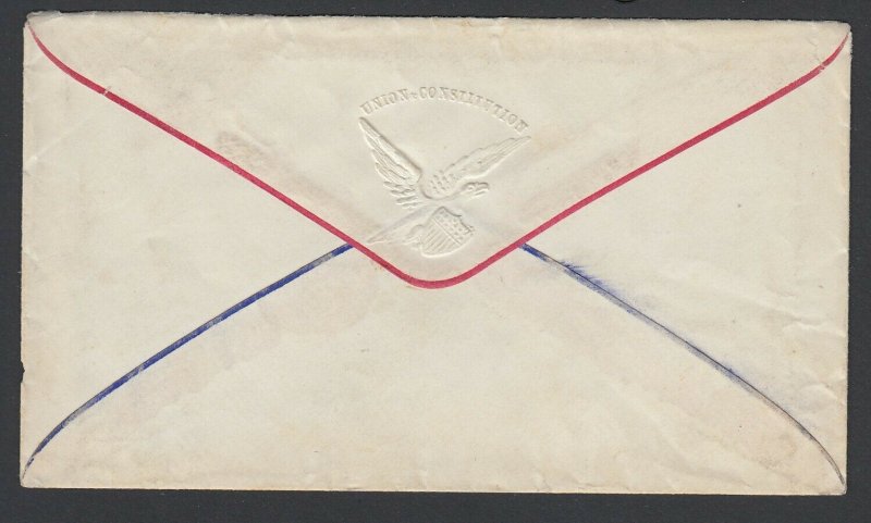 Civil War Patriotic unused cover - Union & Constitution with Eagle