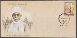 INDIA - 2011 MADAN MOHAN MALAVIYA - FDC