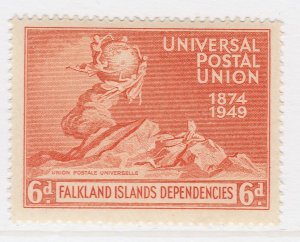 1949 British Colonies Falkland Islands 6d MH* Stamp A22P21F9103-