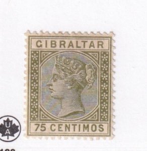 GIBRALTAR # 35 & 38- VF-MLH Q/VICTORIAN ISSUES 75cts 5pesetas
