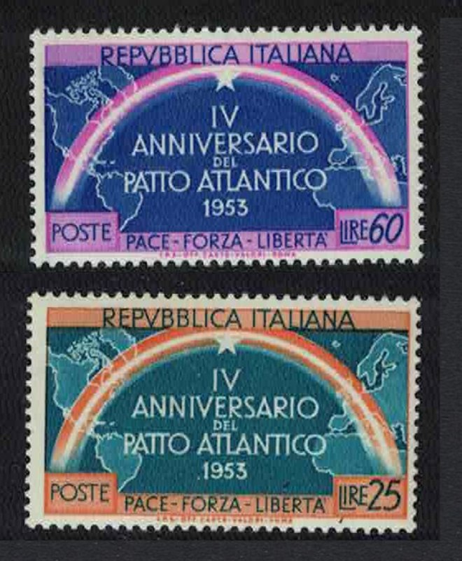 Italy 4th Anniversary of Atlantic Pact 2v 1953 MNH SG#851-852