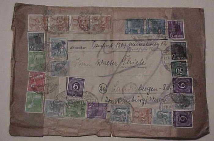 GERMAN COVER  10 or MORE STAMPS ON 27-6-48 MEUSELINTZO 4.2M