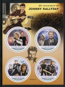 GUINEA-BISSAU 2023 80th ANNIVERSARY OF JOHNNY HALLYDAY SHEET MINT NH