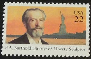 1985 22c Frederic Auguste Bartholdi Scott 2147 Mint NH