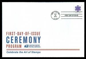 Scott 5031 Forever Snowflake First Day Cover with Ceremony Program Insert