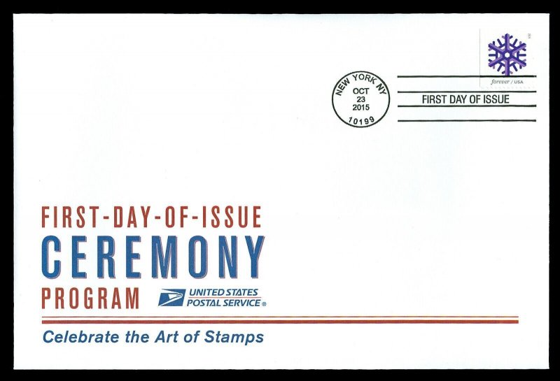 Scott 5031 Forever Snowflake First Day Cover with Ceremony Program Insert