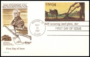 US UX115 Steel Plow Artmaster Postal Card U/A FDC