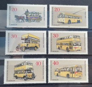 (342) BERLIN 1973 : Sc# 9N335-9N340 PUBLIC TRANSPORTATION IN BERLIN - MNH VF