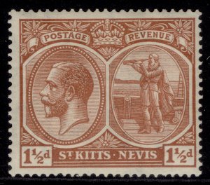 ST KITTS-NEVIS GV SG40a, 1½d red-brown, M MINT.