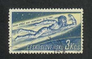 Czechoslovakia; Scott 1043; 1961; Precanceled; NH; Space