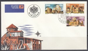 South West Africa Scott 388-90 FDC - Castles by German Settlers