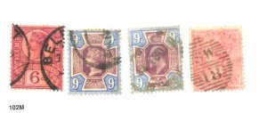 GREAT BRITAIN #26 119-120 136 USED FVF Cat $278