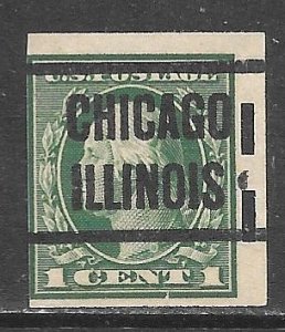 USA 408: 1c Washington, Chicago precancel, Schermack Type III, used, F