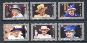 Alderney 2016 QE2 Birthday Set SGA574/A579 Unmounted Mint