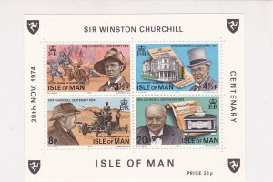 Isle of Man 1974 Centenary Sir Winston Churchill MNH Stamps Sheet Ref 27129