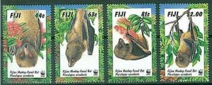 Fiji-STAMPS: - 1997 Yvert 813/6 4 values Bats mammals WWF
							
							