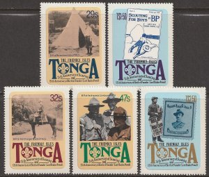 EDSROOM-16128 Tonga 504-508 MNH 1982 Complete Boy Scouts CV$13
