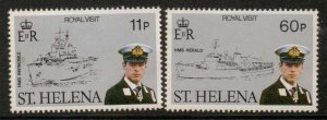 ST.HELENA SG436/7 1984 VISIT OF PRINCE ANDREW MNH