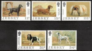 JERSEY 1987 Jersey Dog Club; Scott 447-51, SG 438-42; MNH