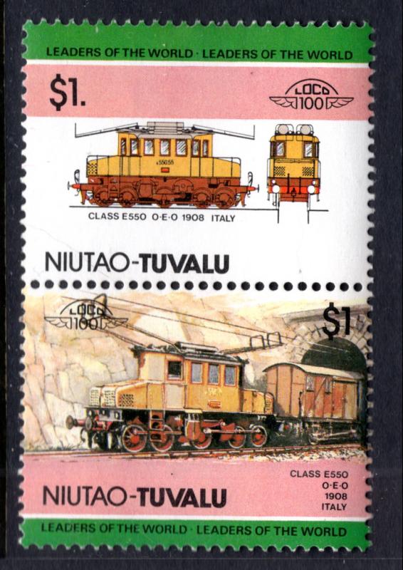 Tuvalu Niutao 19 Trains MNH VF