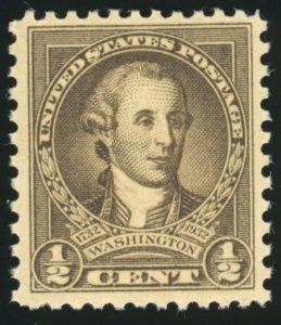 US Sc 704 F-VF/MLH - 1932 ½¢ Washington at Age 45