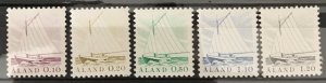 Aland Islands 1984-90 #1-5, MNH, CV $2.05