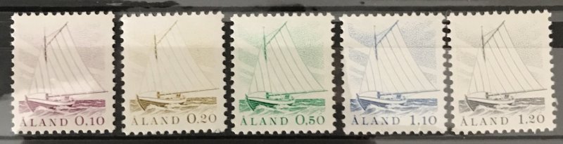 Aland Islands 1984-90 #1-5, MNH, CV $2.05