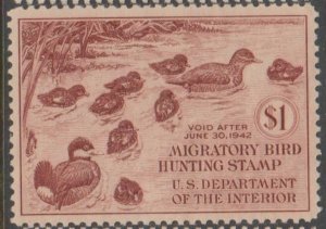 U.S. Scott #RW8 Duck Stamp - Mint NH Single